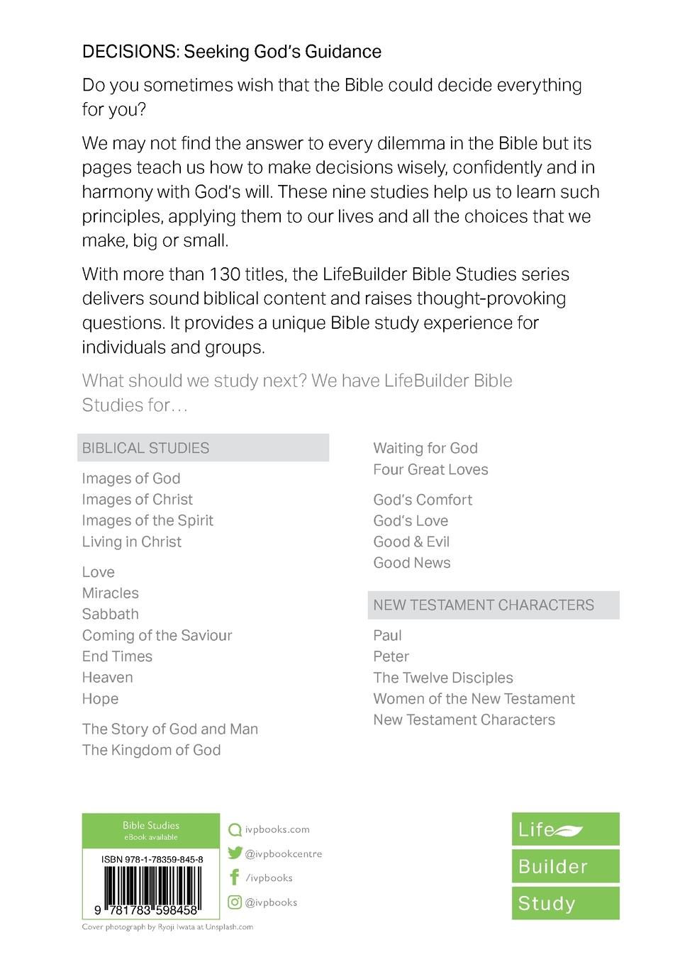 Rückseitencover Decisions (Lifebuilder Study Guides)