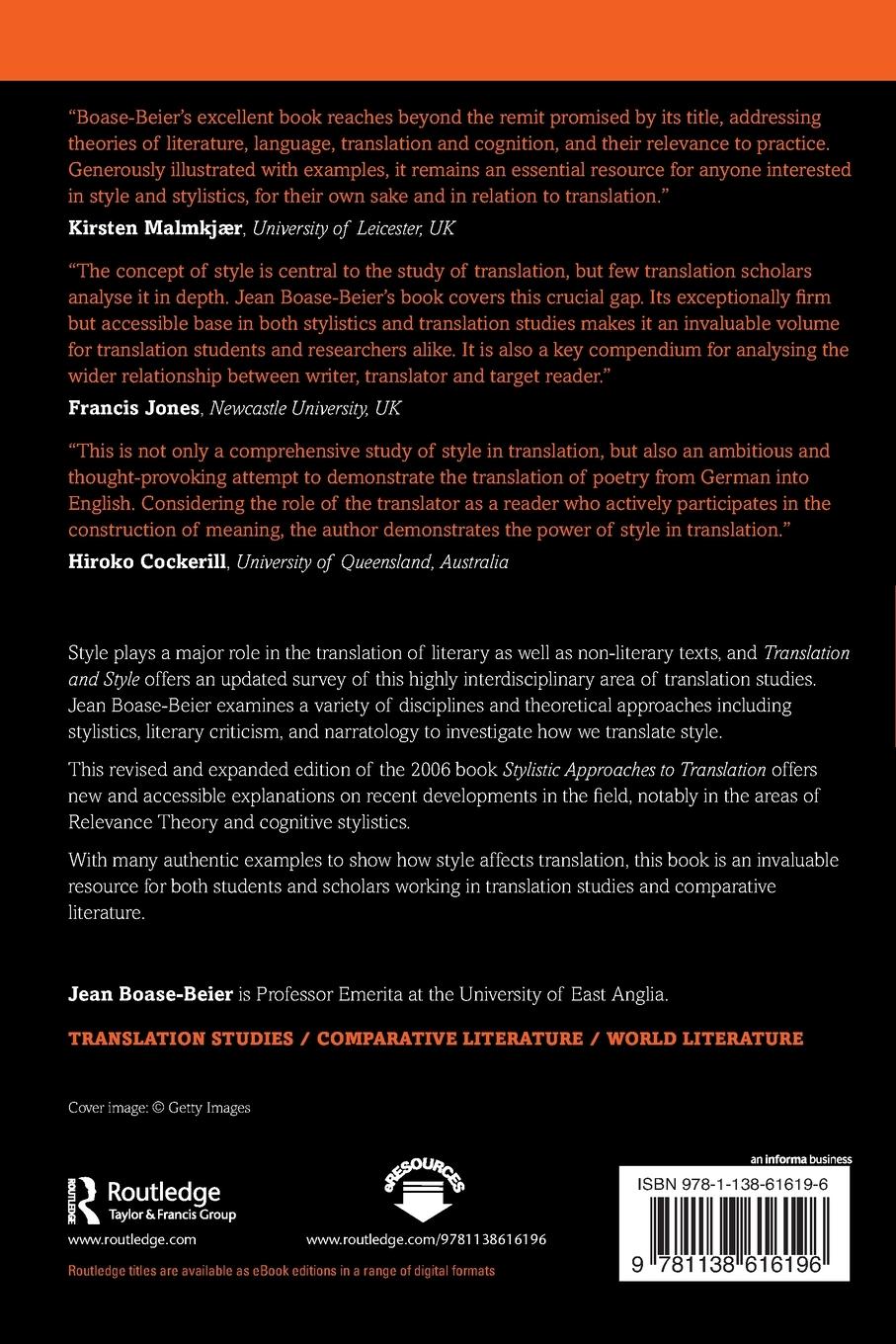 Rückseitencover Translation and Style