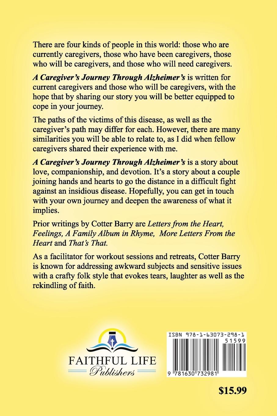 Rückseitencover A Caregiver's Journey Through Alzheimer's