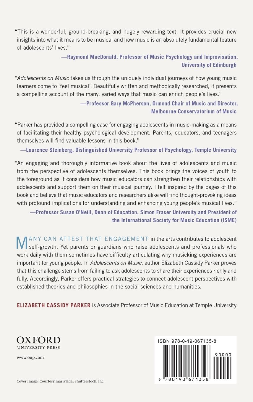 Rückseitencover Adolescents on Music