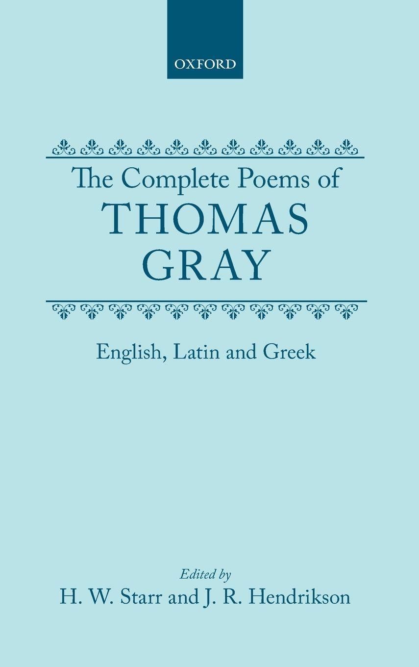 Vorderes Coverbild COMP POEMS THOM GRAY