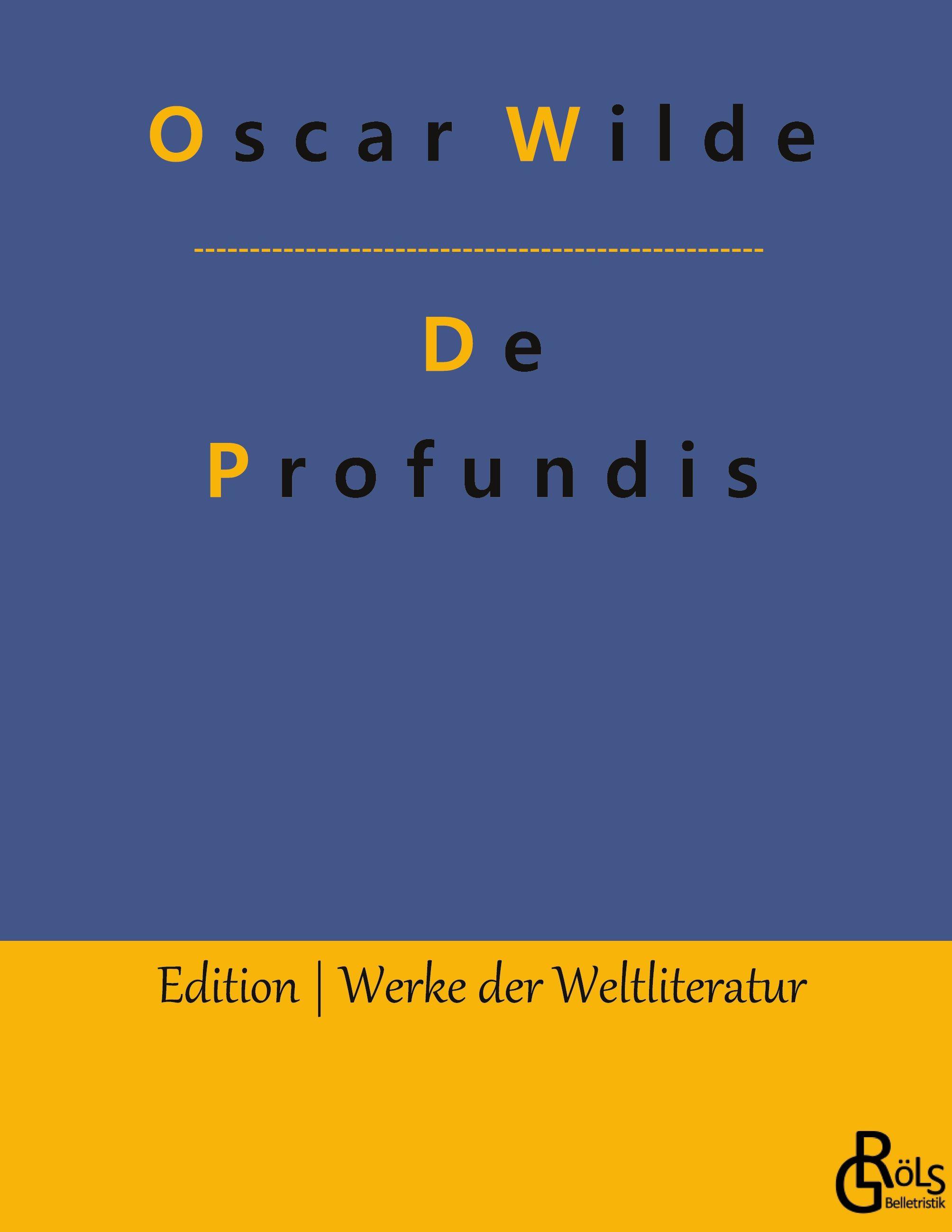 Vorderes Coverbild De Profundis