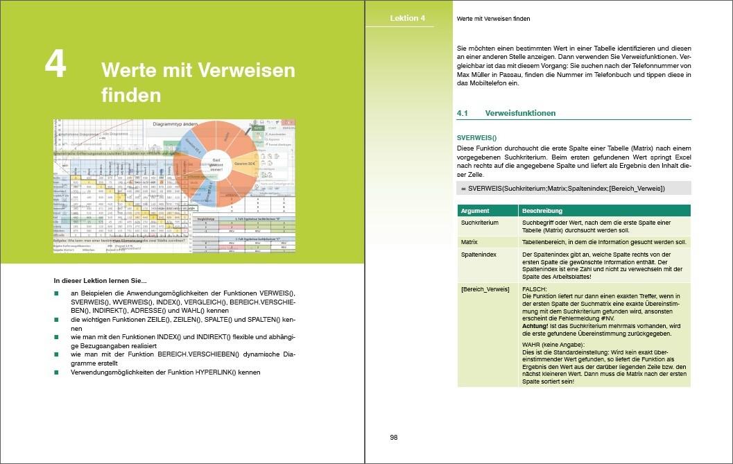 Beispielinhalt (Bild) Sonderausgabe: Excel Formeln und Funktionen professionell einsetzen