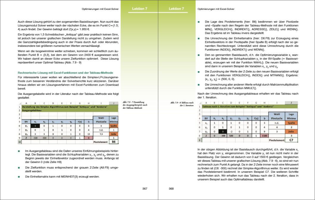 Beispielinhalt (Bild) Sonderausgabe: Excel Formeln und Funktionen professionell einsetzen