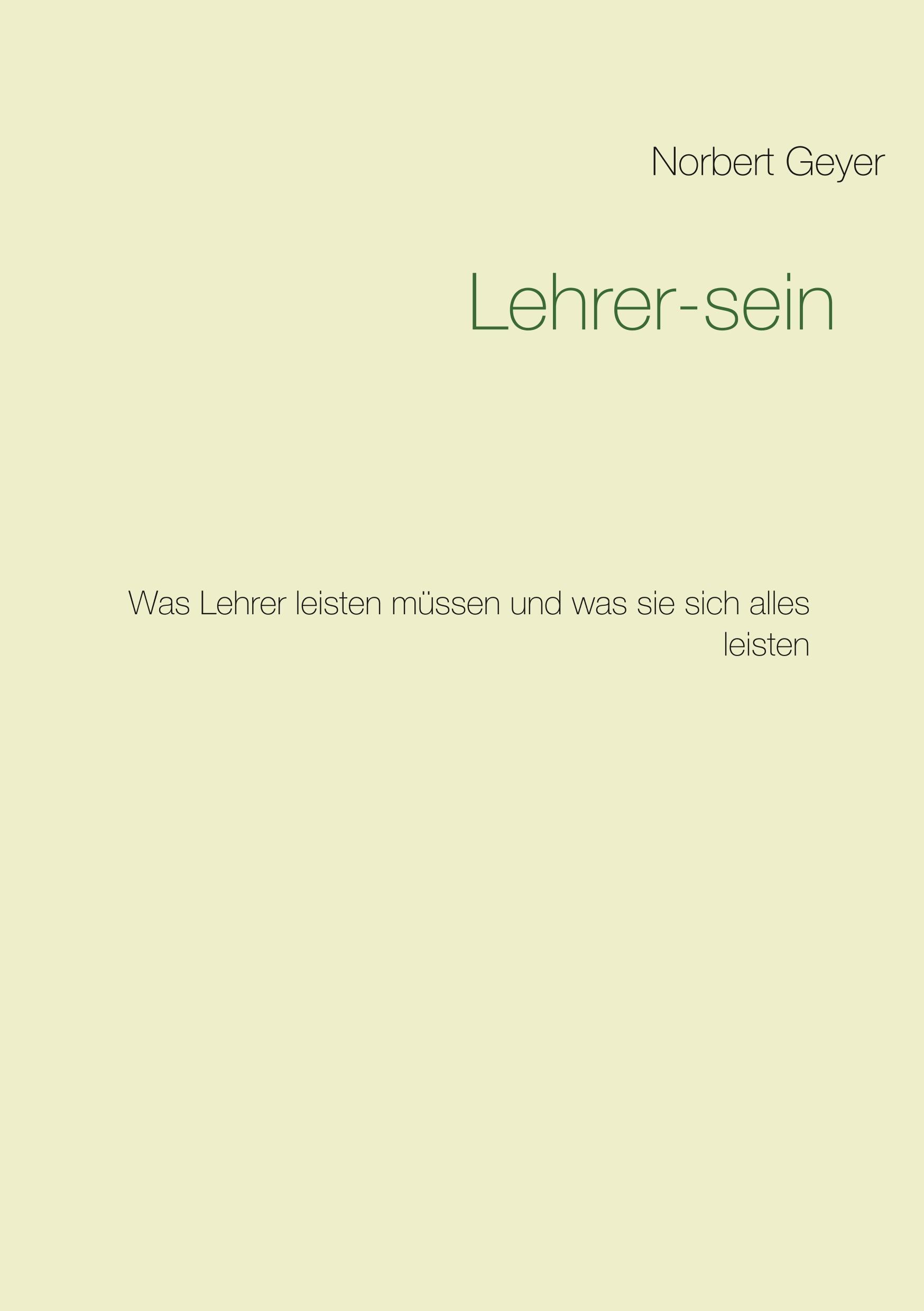Vorderes Coverbild Lehrer-sein