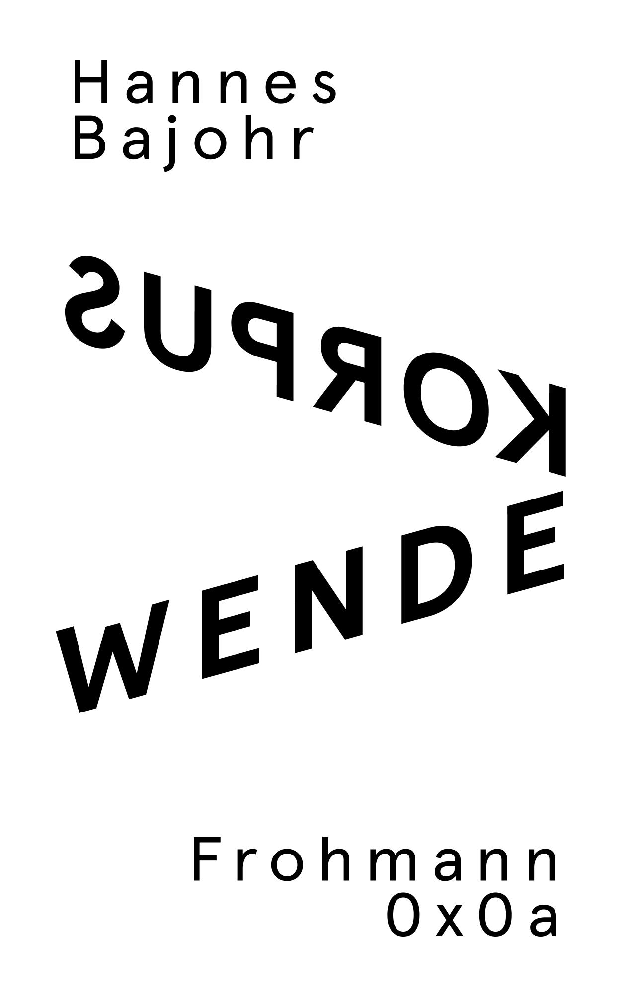 Vorderes Coverbild Wendekorpus