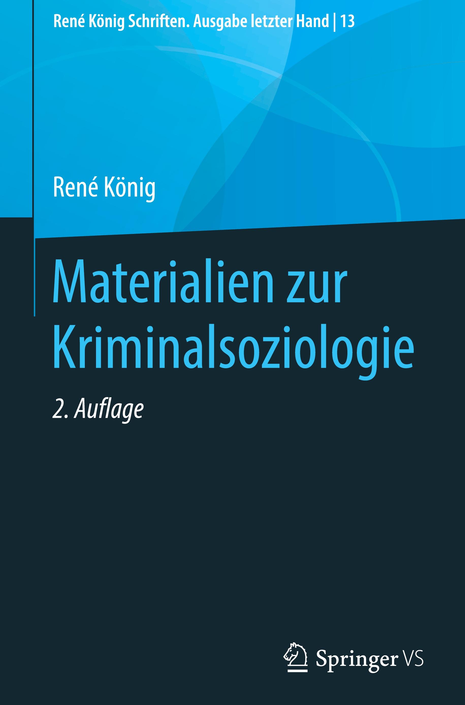 Vorderes Coverbild Materialien zur Kriminalsoziologie