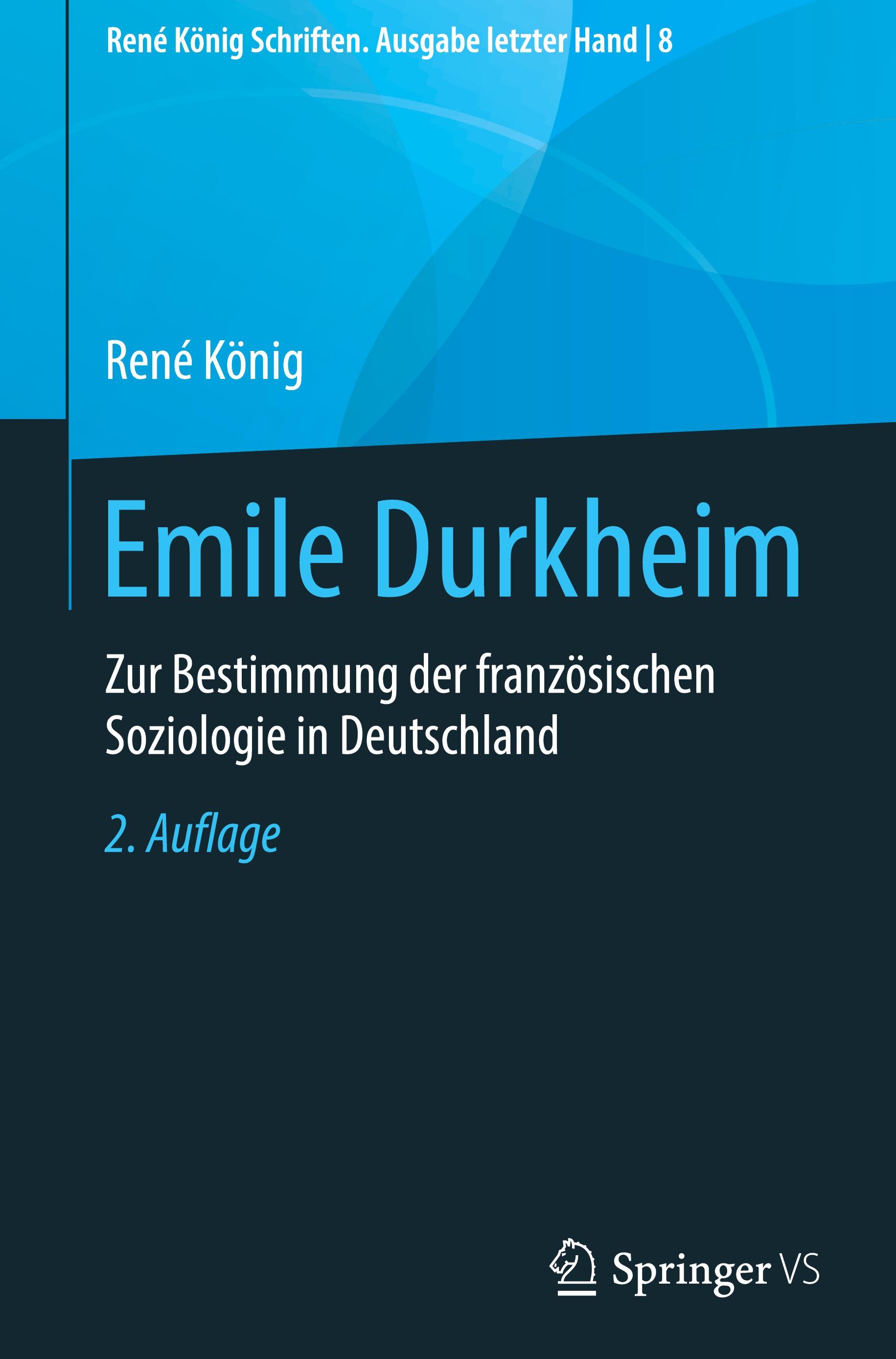 Vorderes Coverbild Emile Durkheim