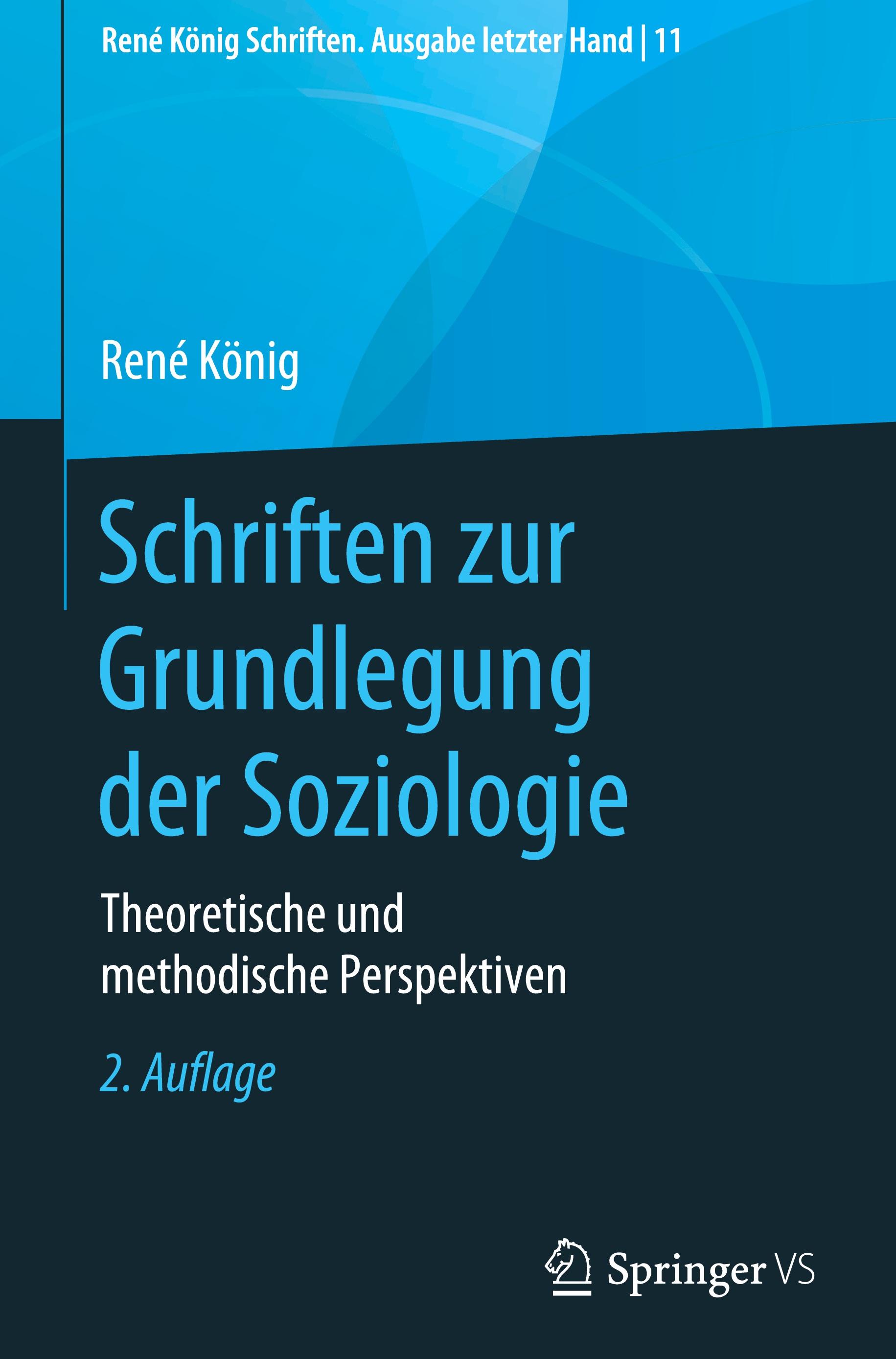 Vorderes Coverbild Schriften zur Grundlegung der Soziologie