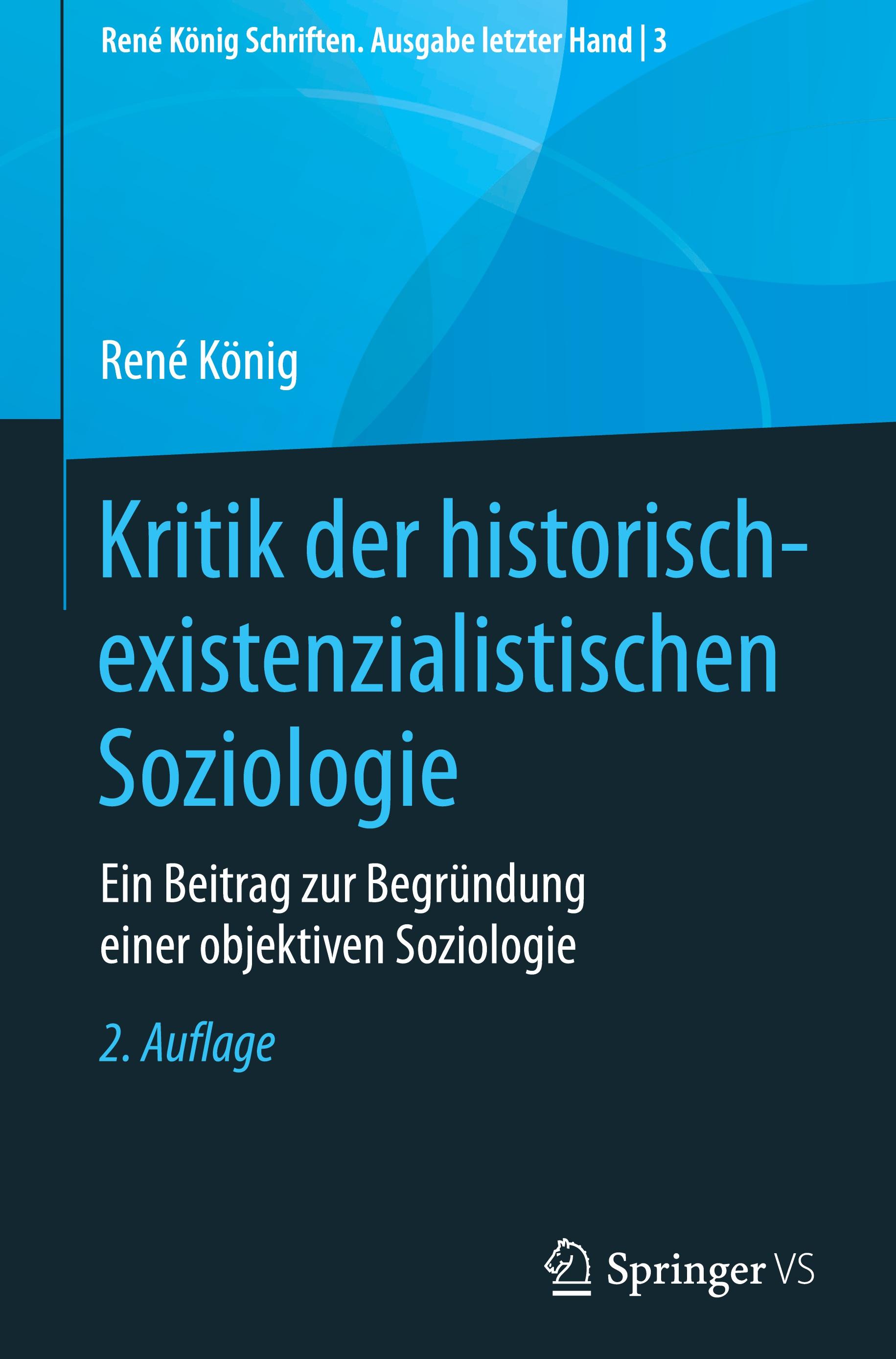 Vorderes Coverbild Kritik der historisch-existenzialistischen Soziologie