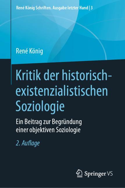 Vorderes Coverbild (hohe Qualität) Kritik der historisch-existenzialistischen Soziologie