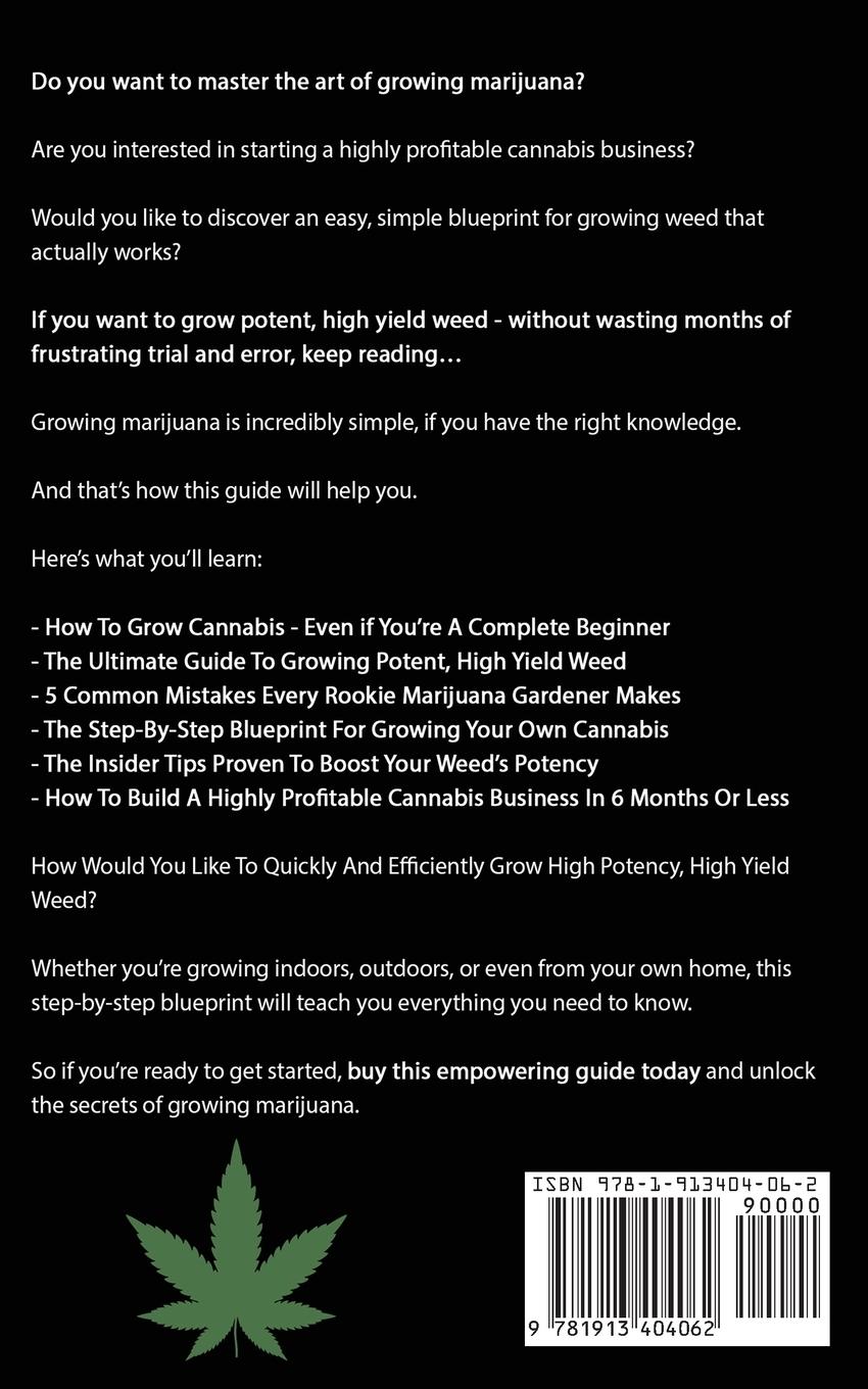 Rückseitencover Grow Potent Marijuana, Cannabis & Weed Fast