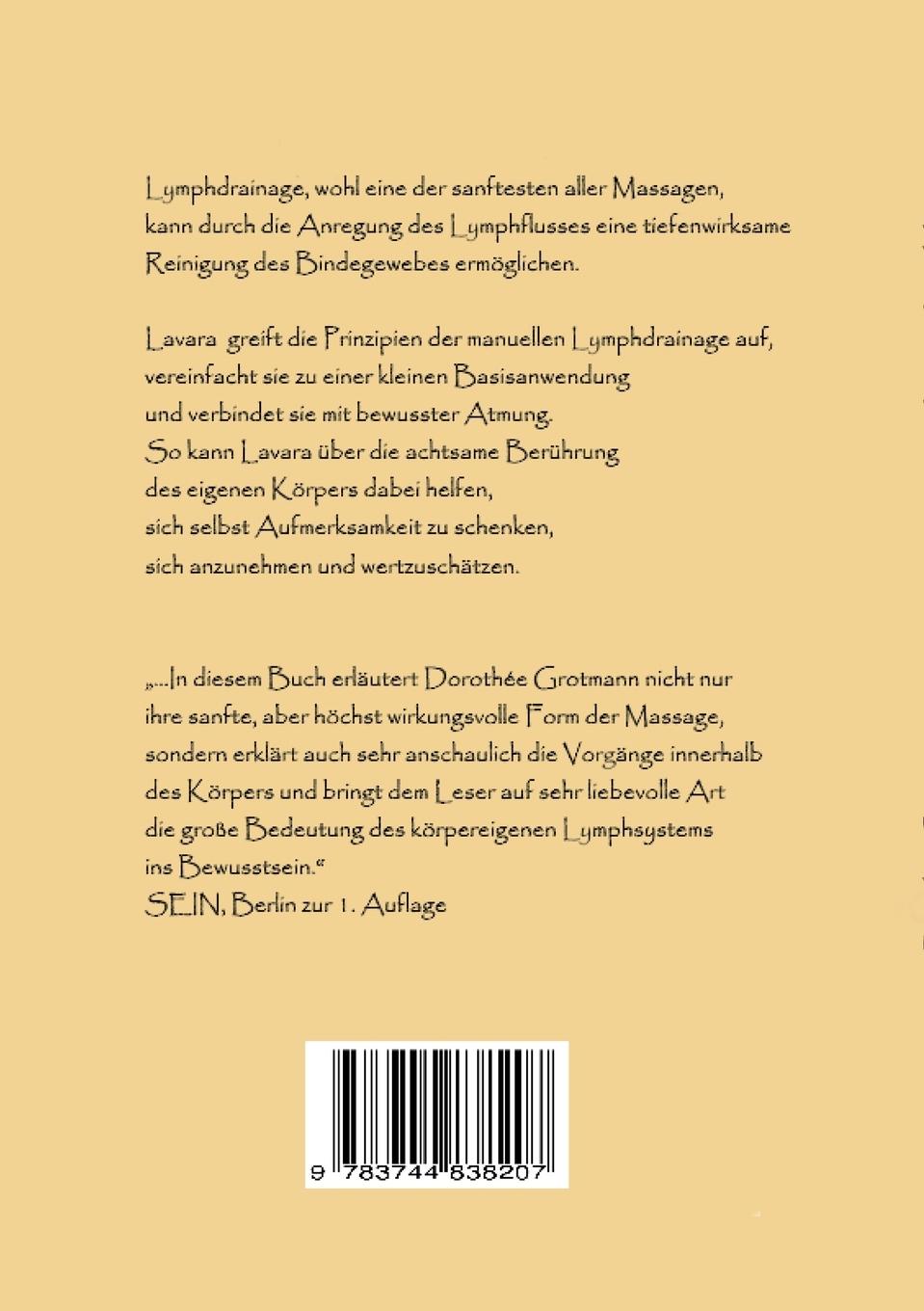 Rückseitencover Lavara Lymphdrainage