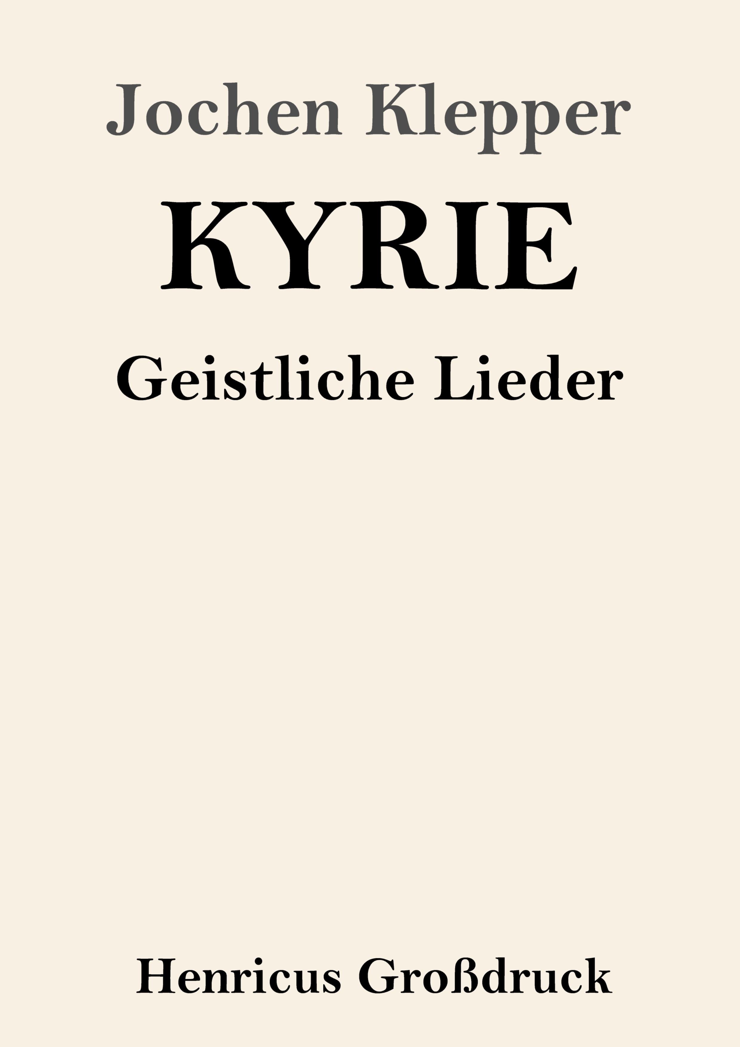 Vorderes Coverbild Kyrie (Großdruck)