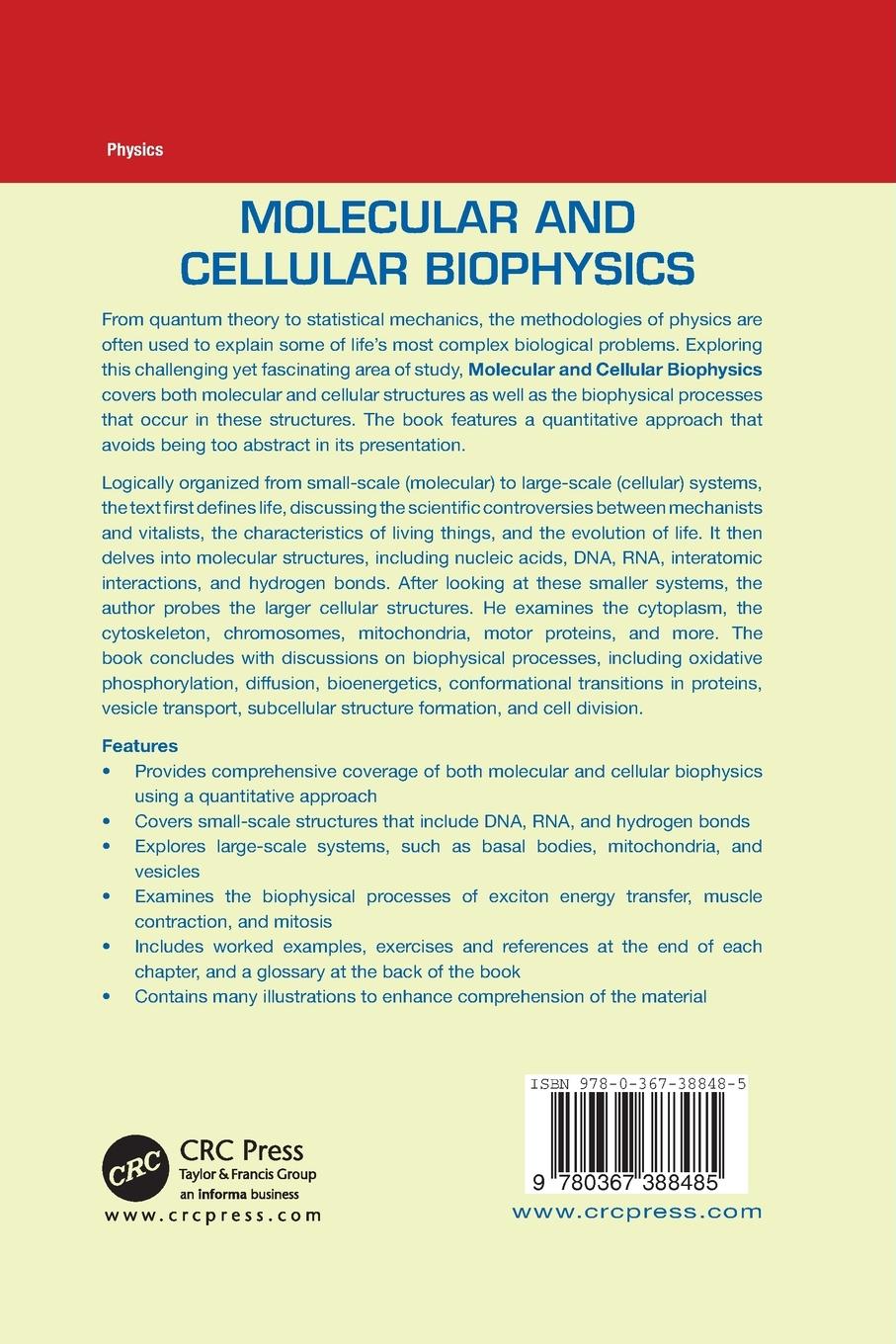 Rückseitencover Molecular and Cellular Biophysics