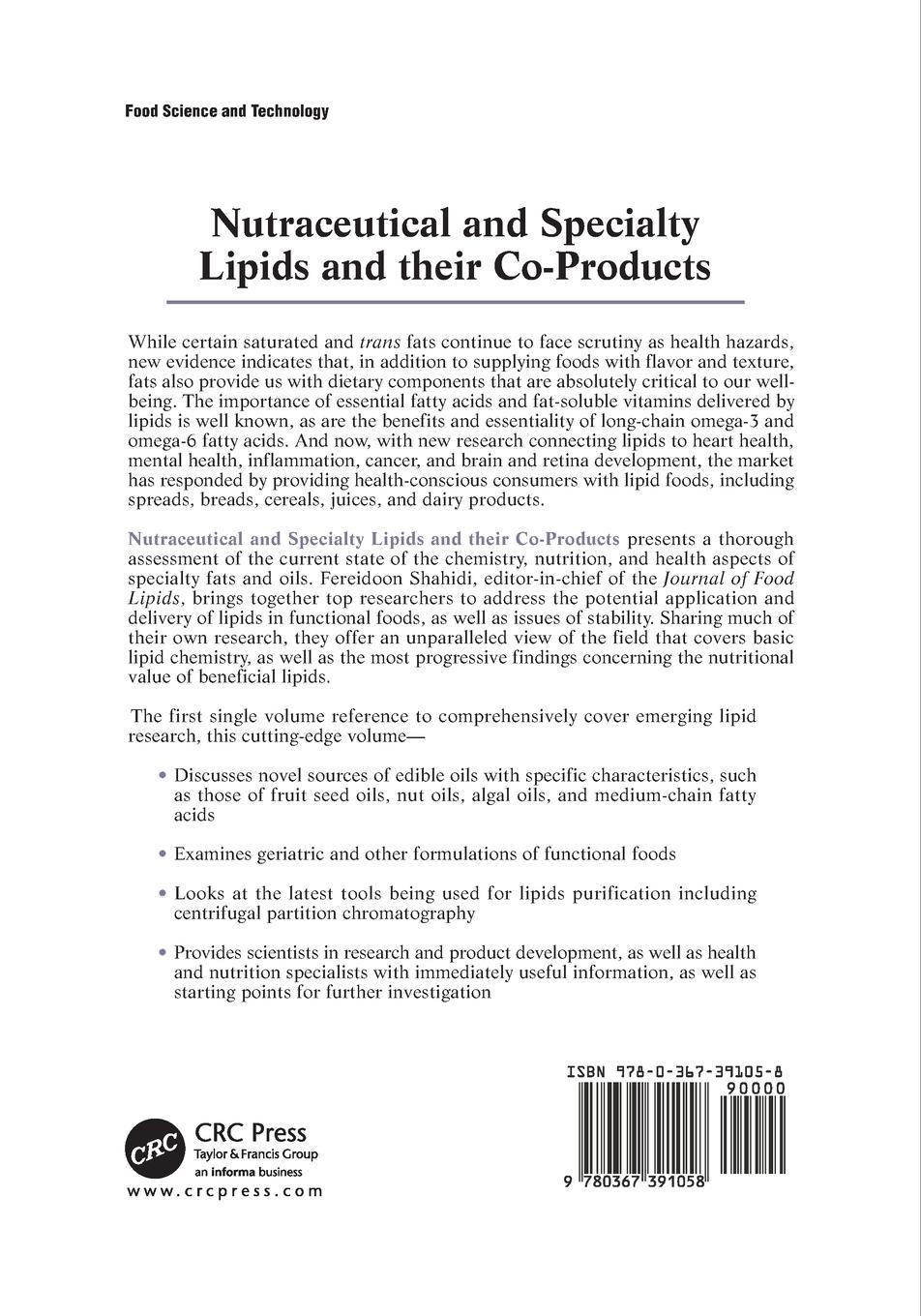 Rückseitencover Nutraceutical and Specialty Lipids and their Co-Products
