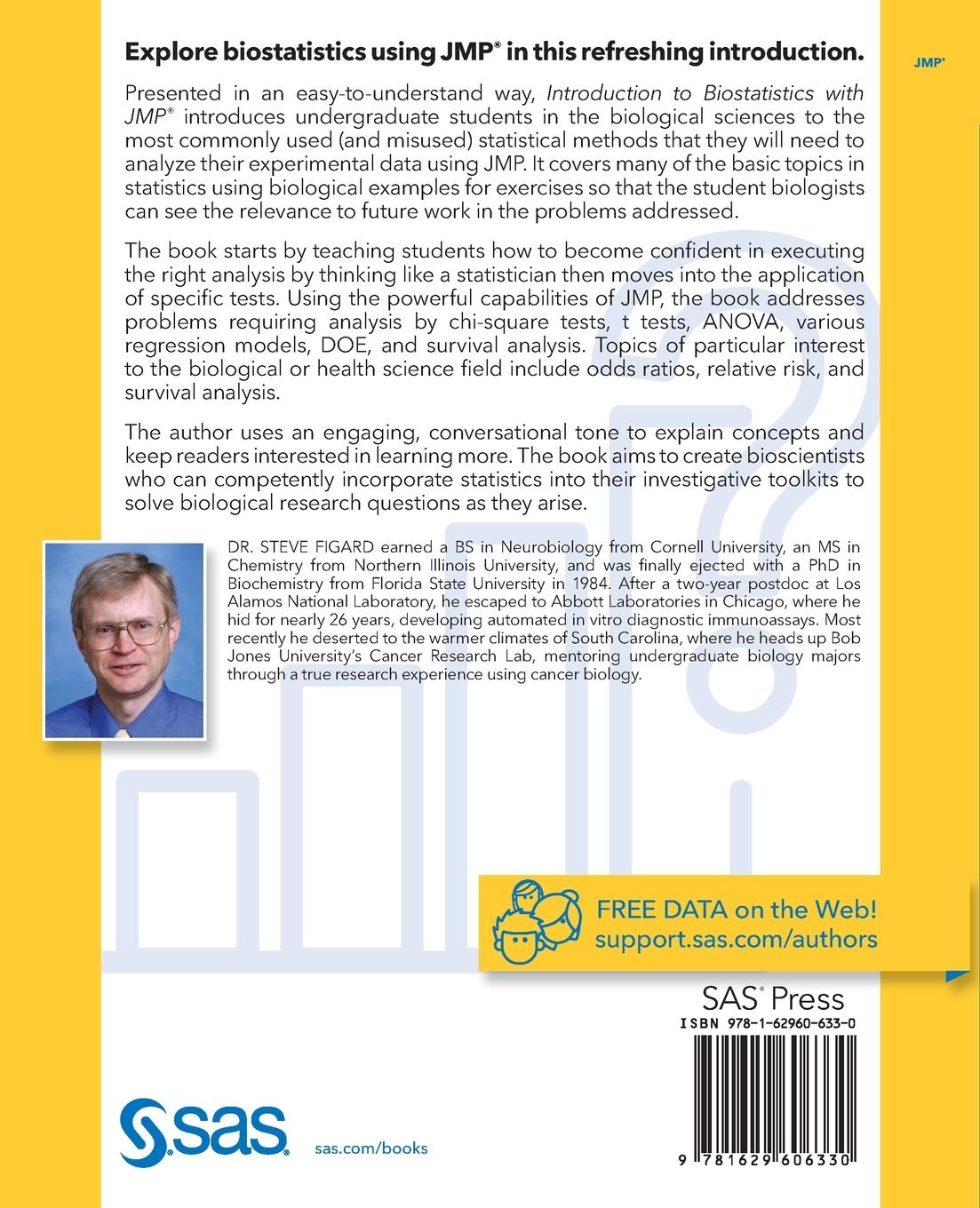 Rückseitencover Introduction to Biostatistics with JMP