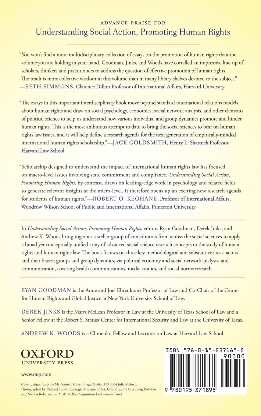 Rückseitencover Understanding Social Action, Promoting Human Rights