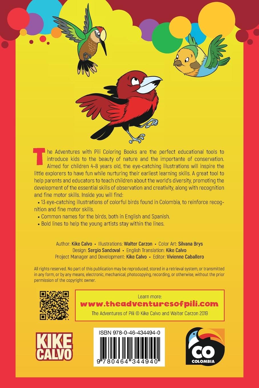 Rückseitencover The Adventures of Pili Coloring Book