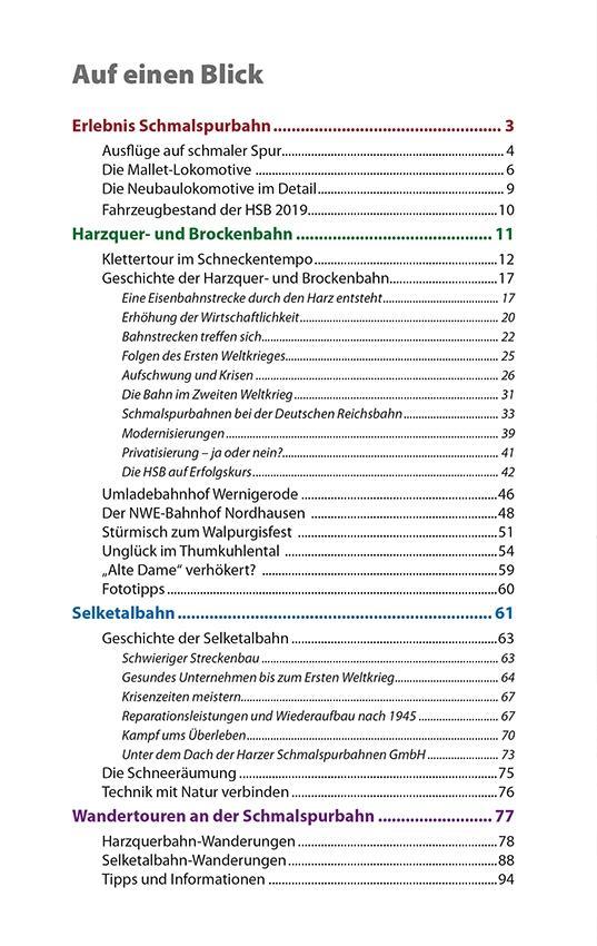 Beispielinhalt (Bild) Mit Volldampf durch den Harz