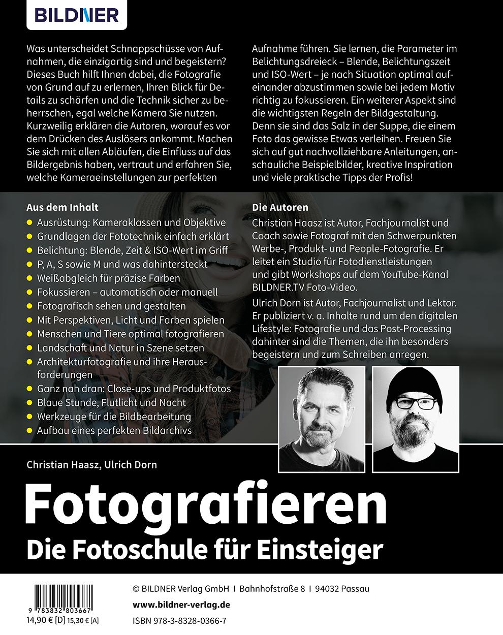 Rückseitencover Fotografieren - Die große Fotoschule für Einsteiger