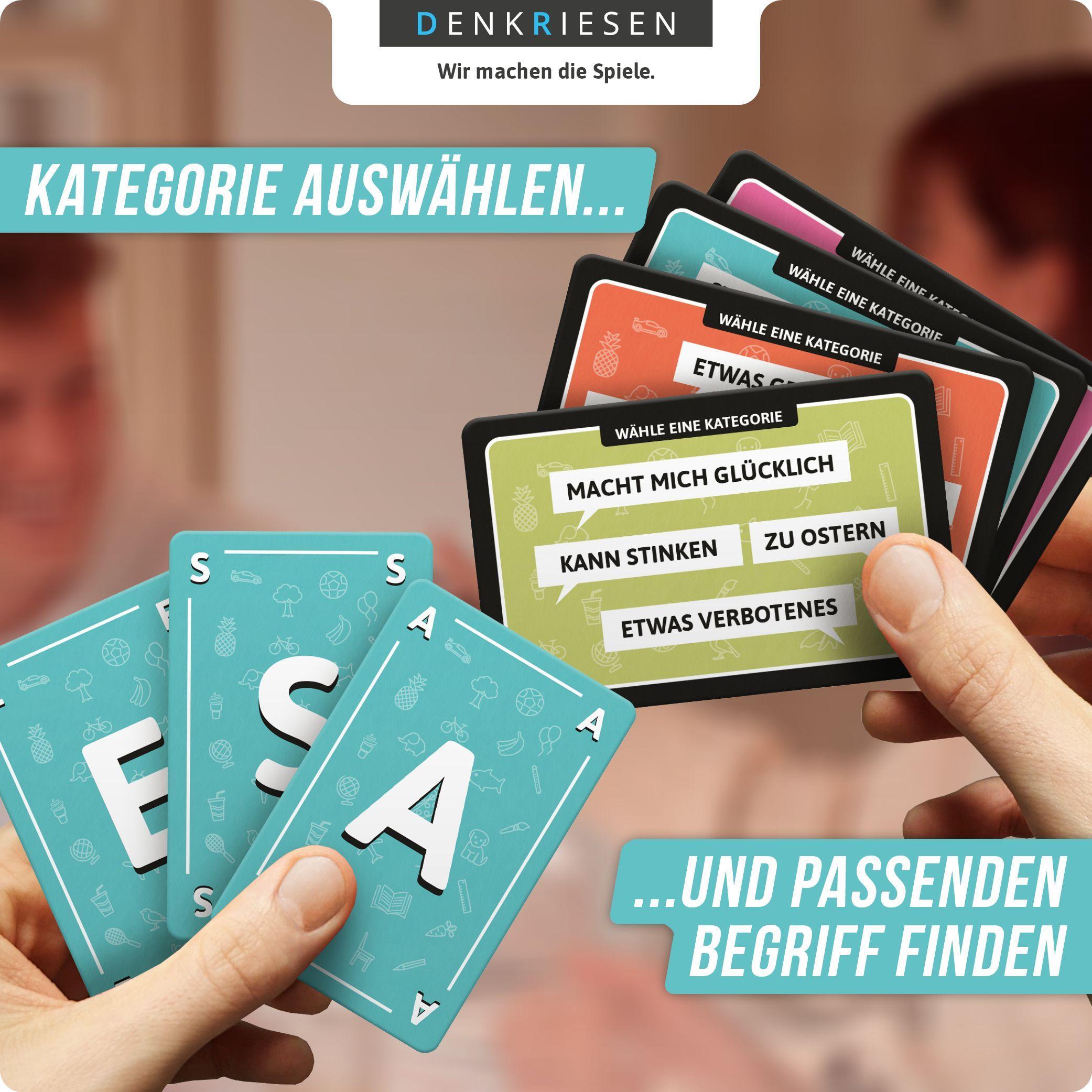 Beispielinhalt (Bild) DENKRIESEN - STADT LAND VOLLPFOSTEN - Das Kartenspiel - Junior Edition