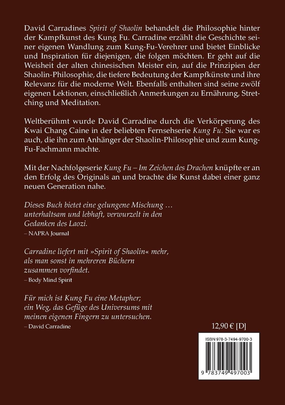 Rückseitencover Spirit of Shaolin