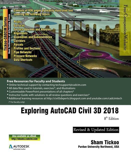 Vorderes Coverbild Exploring AutoCAD Civil 3D 2018