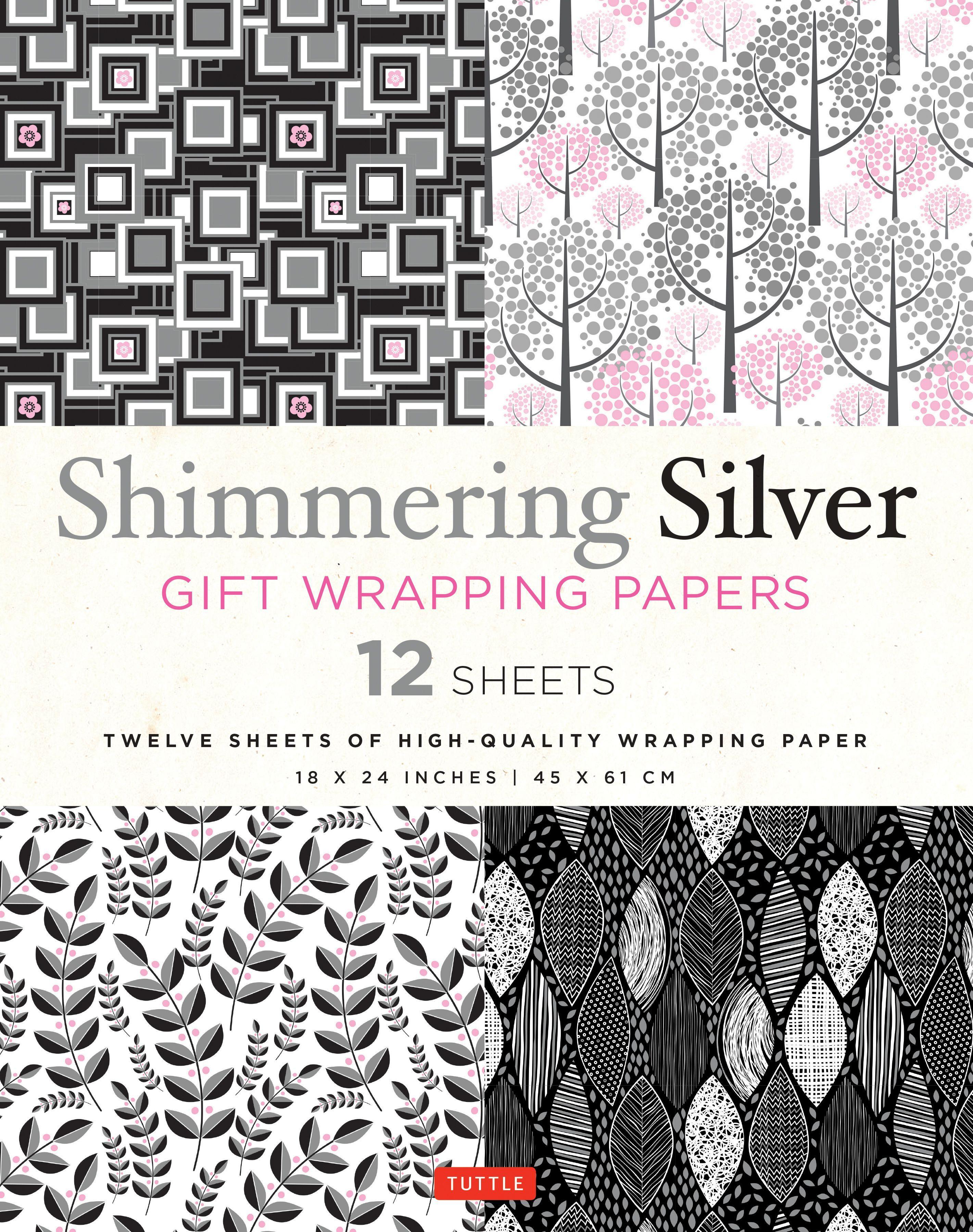 Vorderes Coverbild Shimmering Silver Gift Wrapping Papers - 12 Sheets