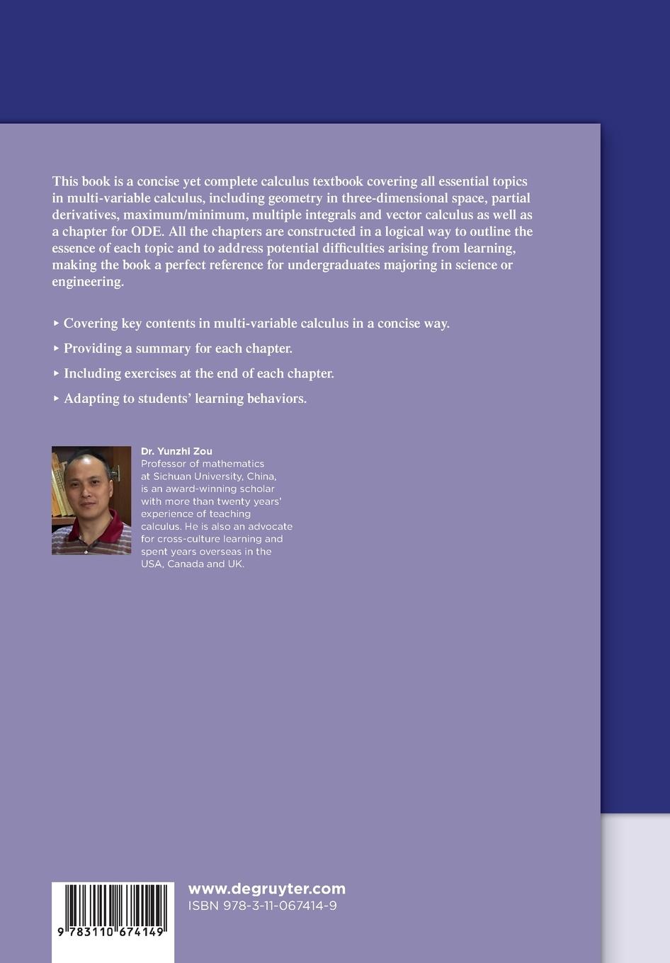 Rückseitencover Multi-Variable Calculus