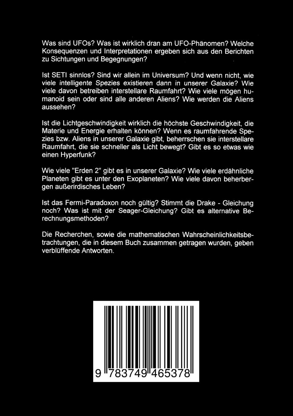 Rückseitencover Alien-Hypothese