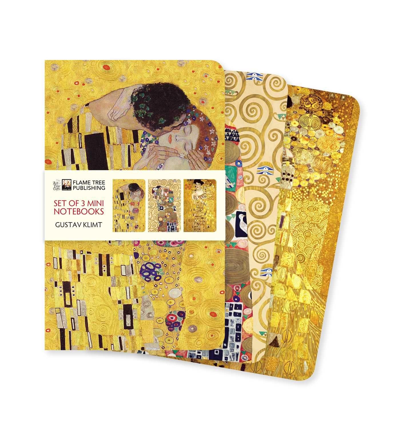 Vorderes Coverbild Gustav Klimt Set of 3 Mini Notebooks