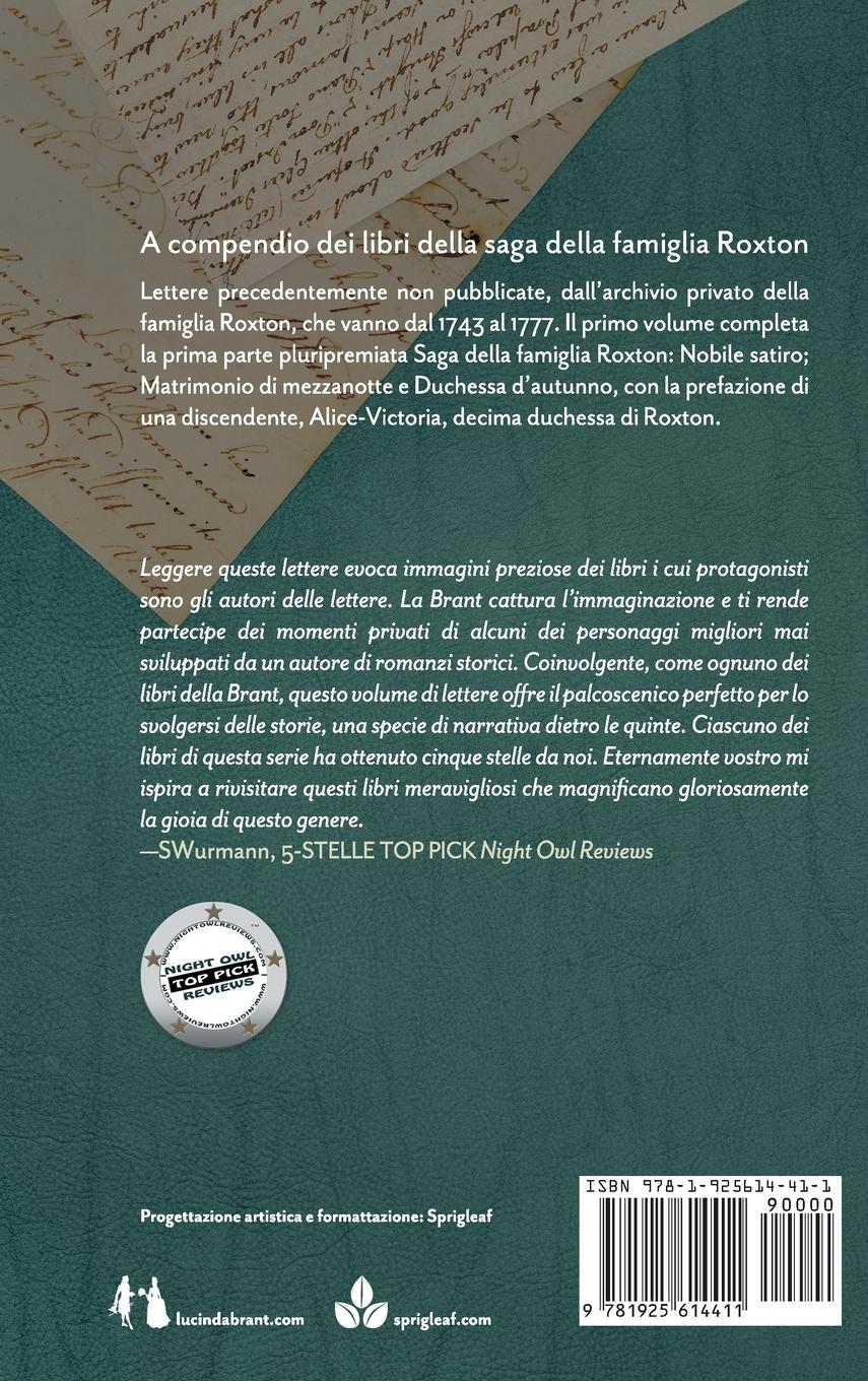 Rückseitencover Eternamente vostro