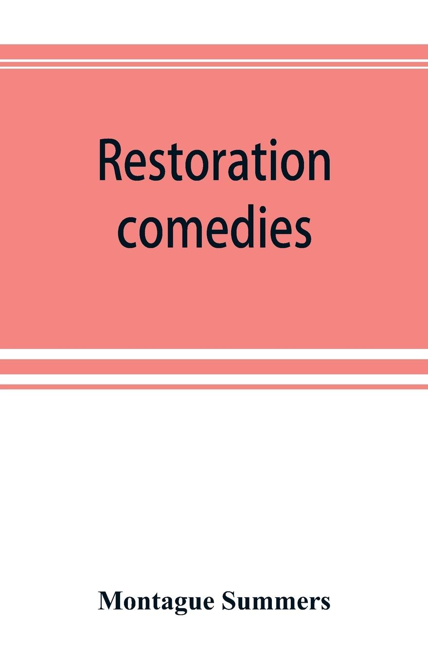 Vorderes Coverbild Restoration comedies