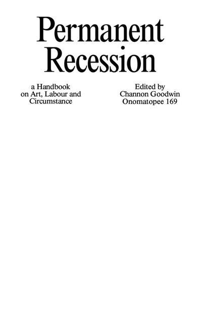 Vorderes Coverbild Permanent Recession