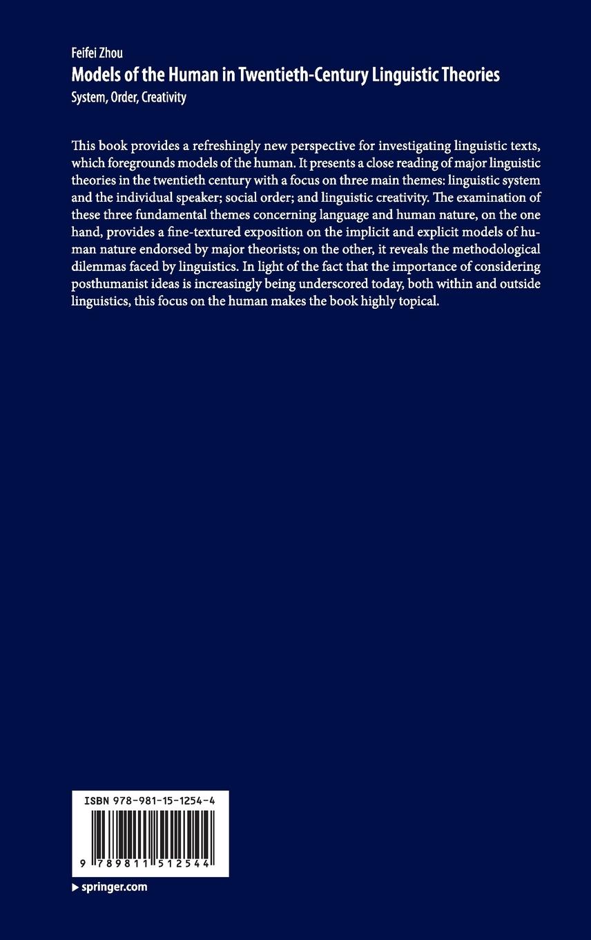 Rückseitencover Models of the Human in Twentieth-Century Linguistic Theories