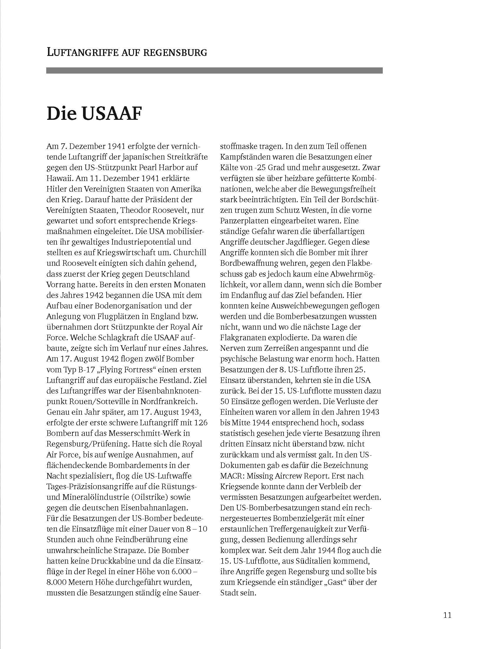Beispielinhalt (Bild) Luftangriffe auf Regensburg mit CD