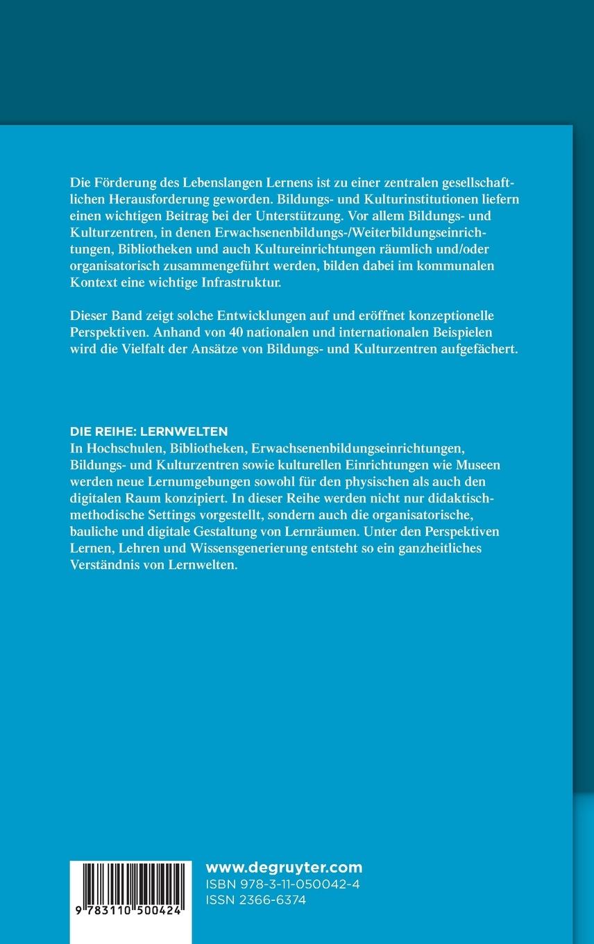 Rückseitencover Bildungs- und Kulturzentren als kommunale Lernwelten