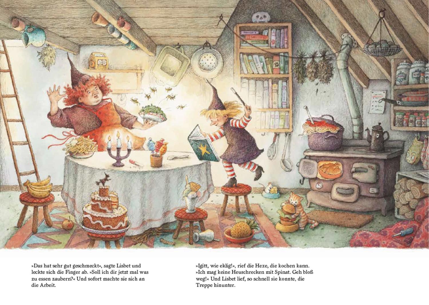 Beispielinhalt (Bild) Die neugierige kleine Hexe