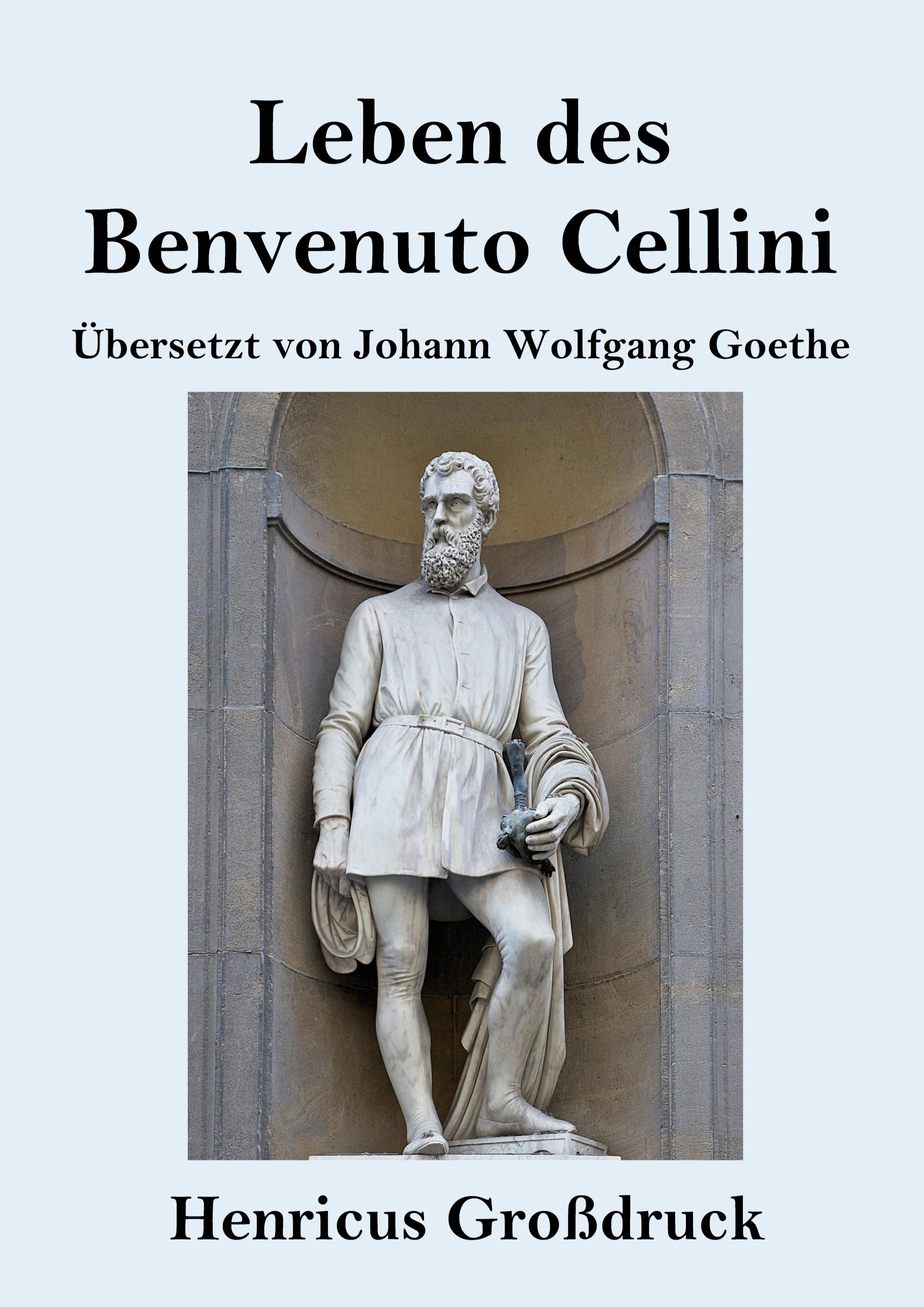 Vorderes Coverbild Leben des Benvenuto Cellini, florentinischen Goldschmieds und Bildhauers (Großdruck)