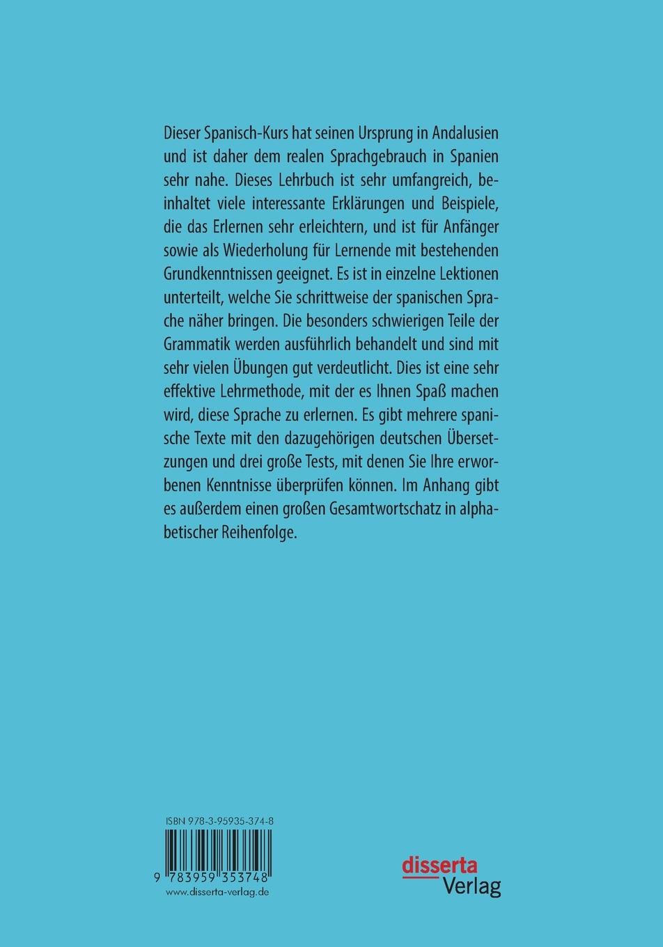 Rückseitencover ¡BIENVENIDO! Spanisch-Kurs für Einsteiger und Fortgeschrittene A1-B1