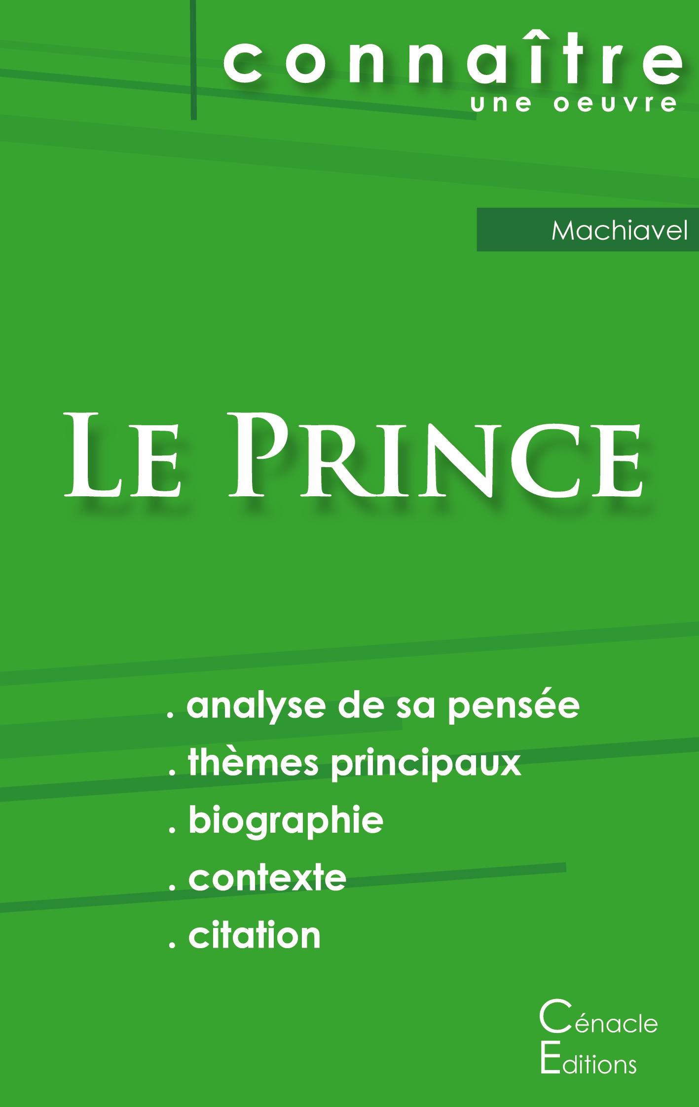 Vorderes Coverbild Fiche de lecture Le Prince de Machiavel (Analyse philosophique de référence et résumé complet)
