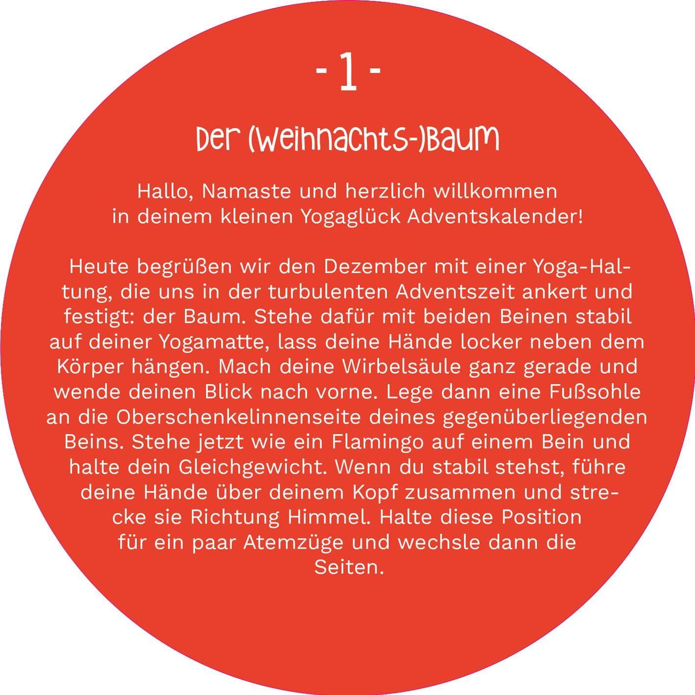 Beispielinhalt (Bild) Adventskalender in der Dose. 24 Tage Yogaglück