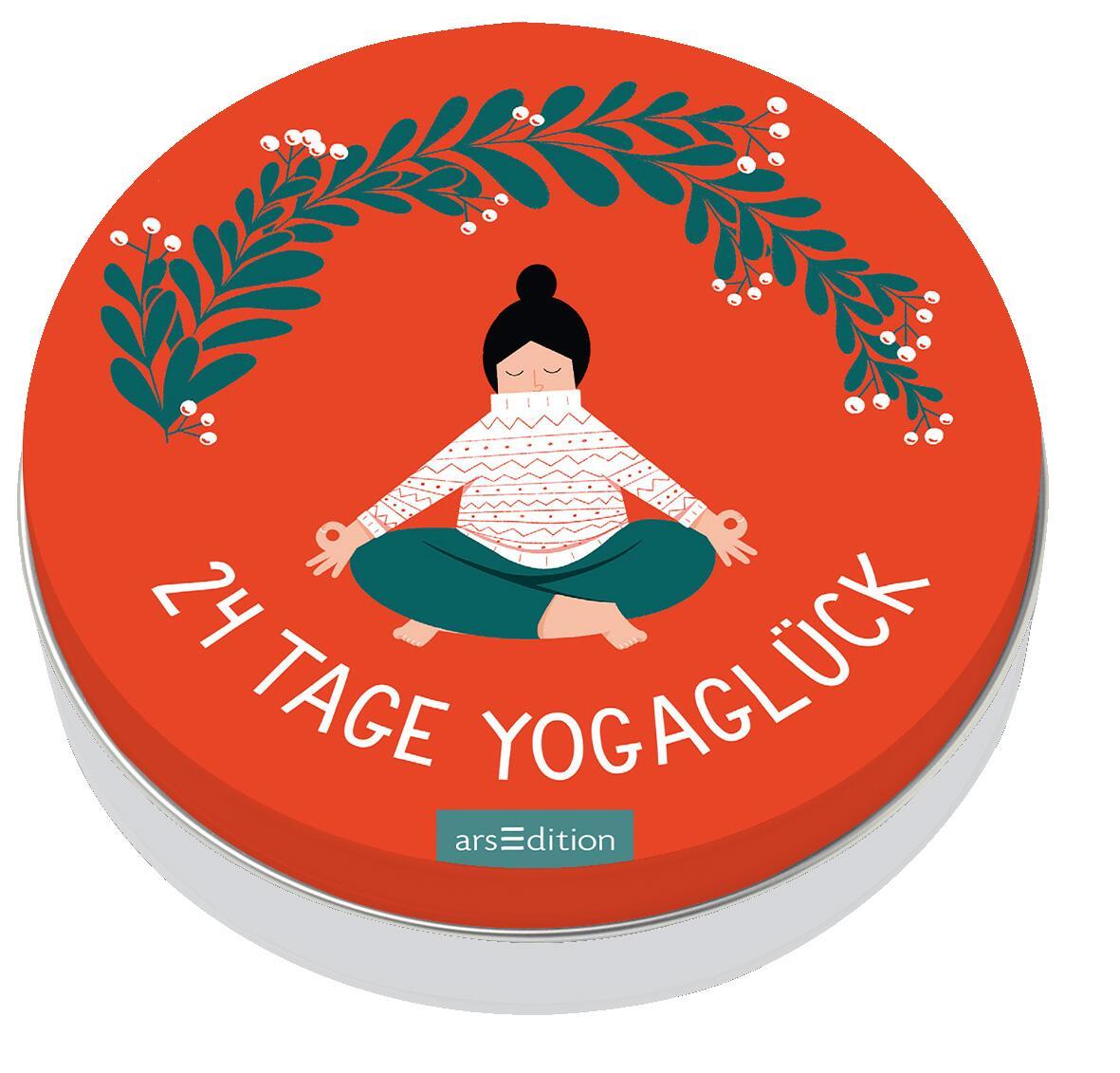 Vorderes Coverbild Adventskalender in der Dose. 24 Tage Yogaglück