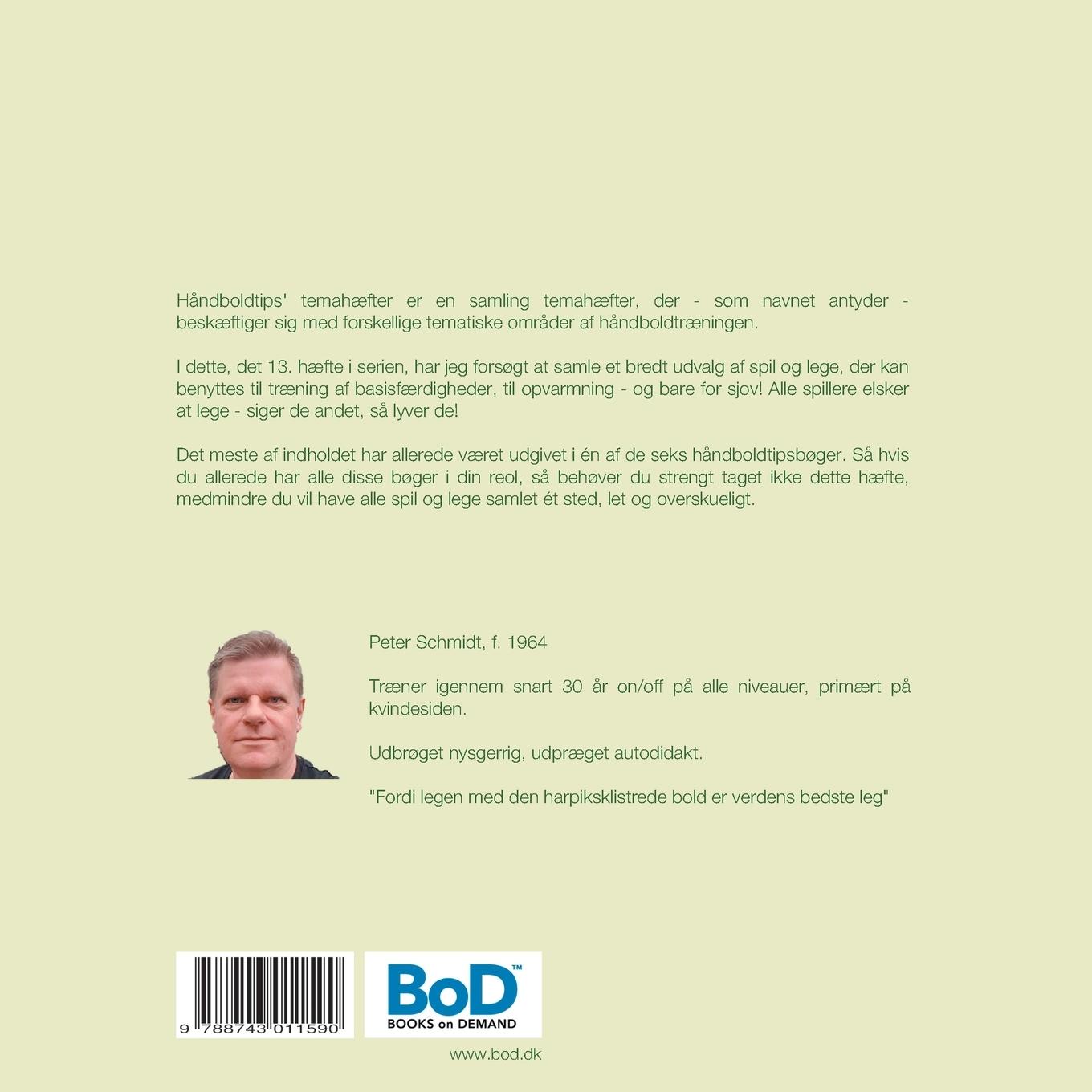 Rückseitencover Håndboldrelaterede spil og lege