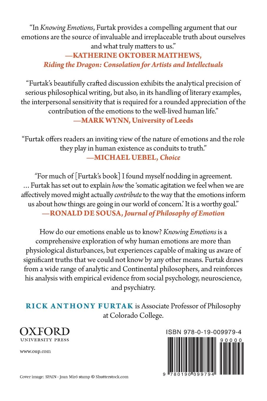 Rückseitencover Knowing Emotions