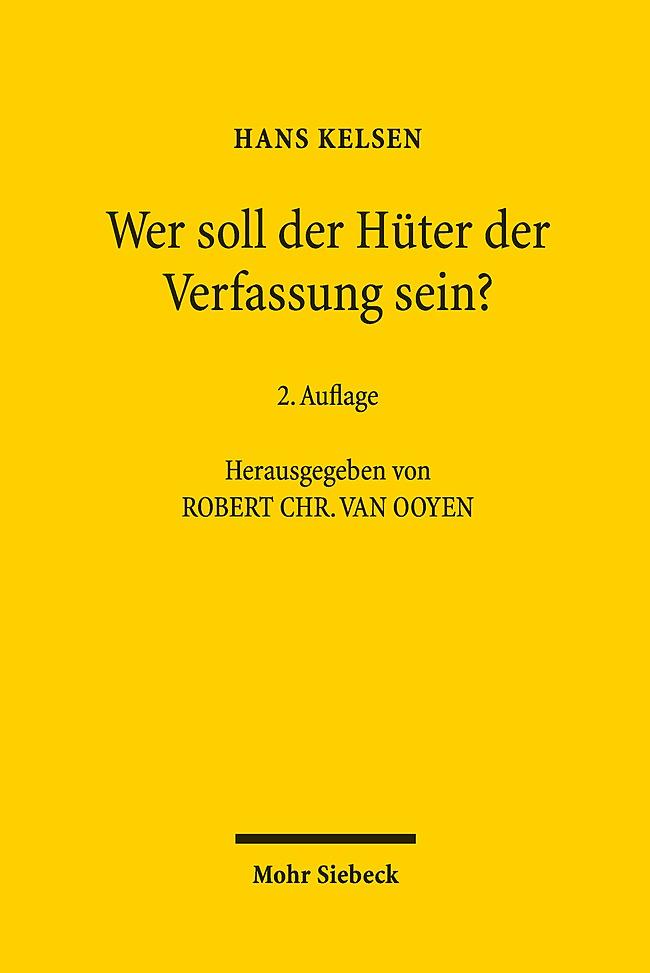 Vorderes Coverbild Wer soll der Hüter der Verfassung sein?