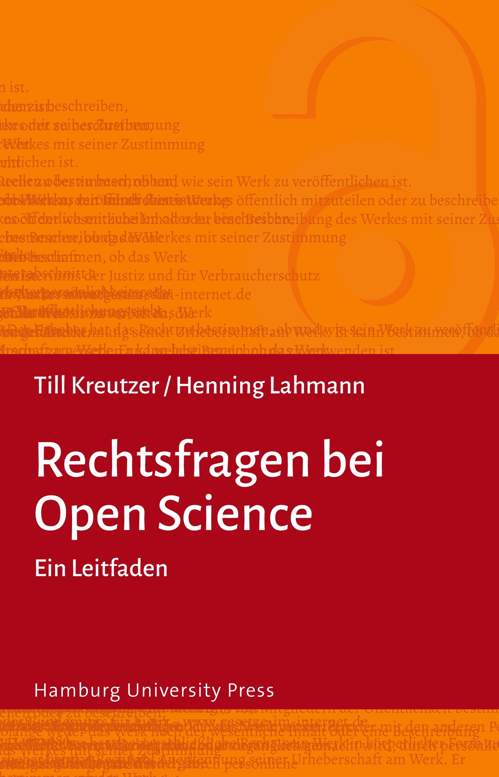 Vorderes Coverbild Rechtsfragen bei Open Science