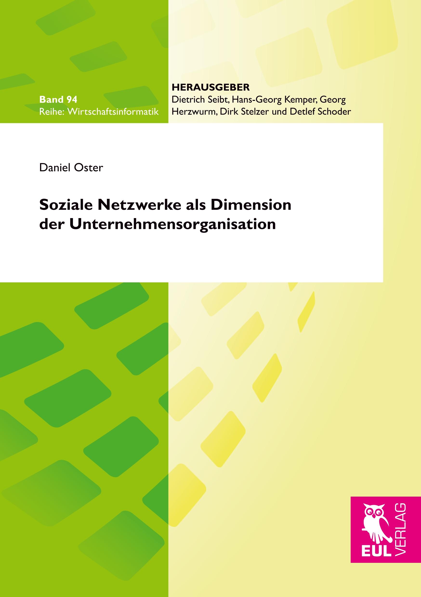 Vorderes Coverbild Soziale Netzwerke als Dimension der Unternehmensorganisation