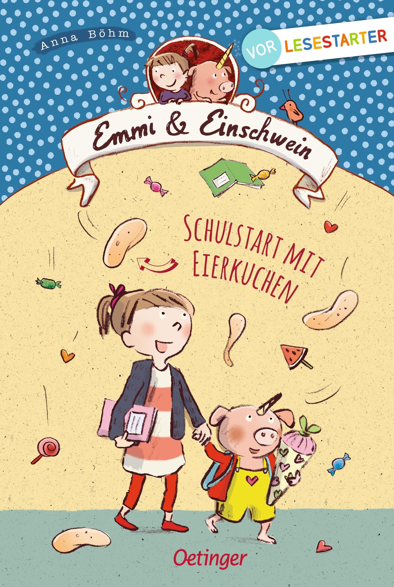 Vorderes Coverbild Emmi & Einschwein. Schulstart mit Eierkuchen